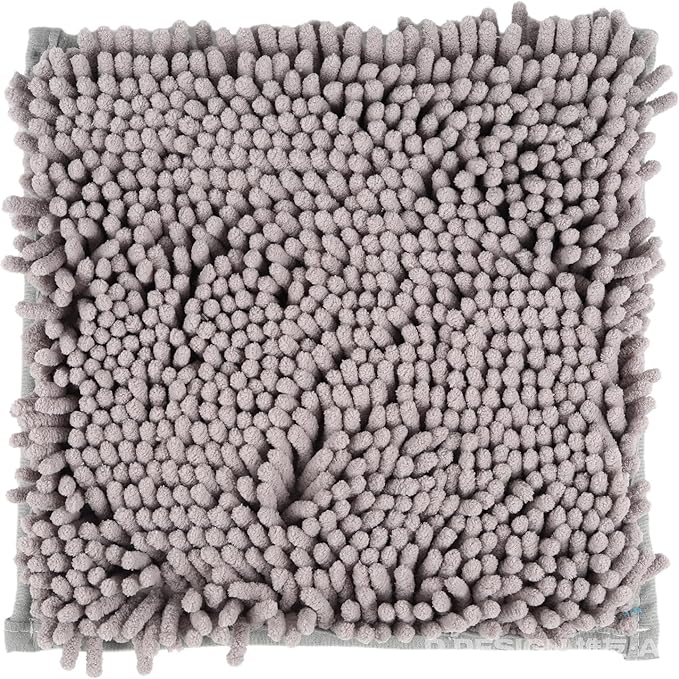 Locker Rug School Rugs Carpet Chenille 100% Microfiber Locker Carpet with Non Skid Backing Locker Decorations (Grey, 10 * 10)