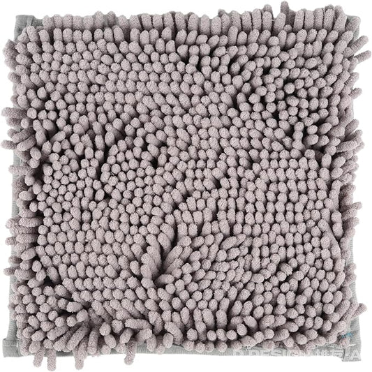 Locker Rug School Rugs Carpet Chenille 100% Microfiber Locker Carpet with Non Skid Backing Locker Decorations (Grey, 10 * 10)