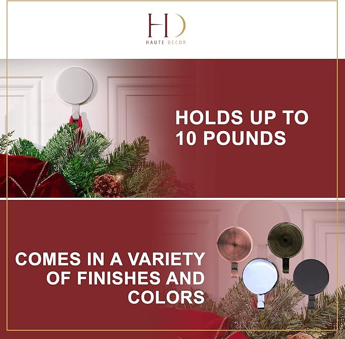 Haute Decor Attract Magnetic Hanger, 1 Pack - Strong Magnet Hook for Metal Doors and Surfaces