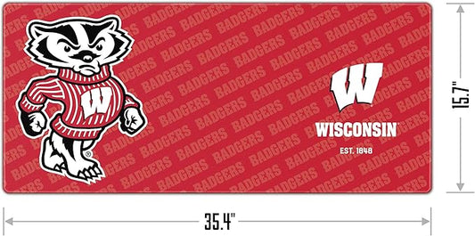 YouTheFan NCAA Wisconsin Badgers Logo Series Desk Pad