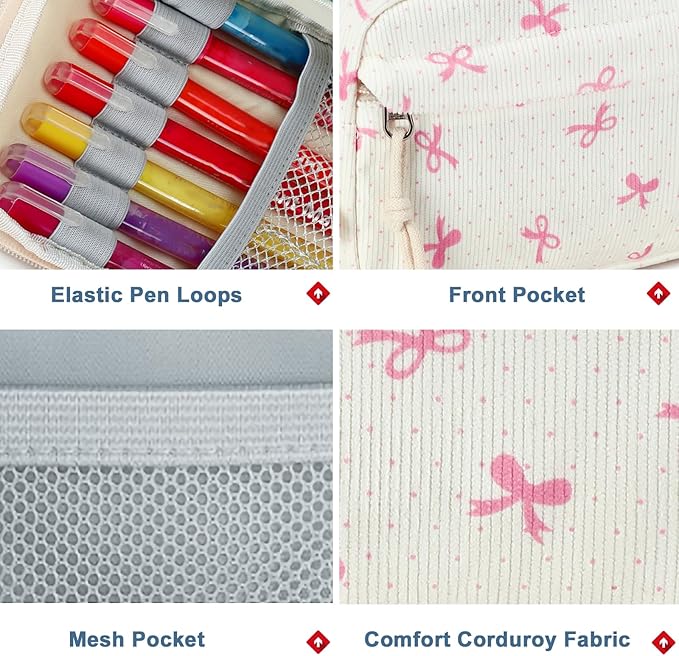 Bluboon Big Capacity Pencil Case Pencil Pouch Pen Case School Supplies Cute Pencil Box Pencil Bag for Teen Girls Boys Women Man