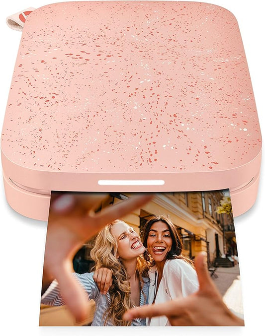 HP Sprocket Portable 2x3 Instant Color Photo Printer (Blush Pink) Fun Scrapbook Bundle