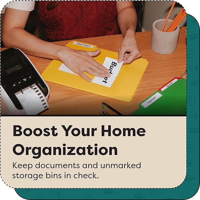 Aegis Adhesives - Compatible Label Replacement for Brother DK-1204 (0.66" X 2.1”) Multipurpose Return Address, Use with QL Printers - 12 Rolls + 1 Frame