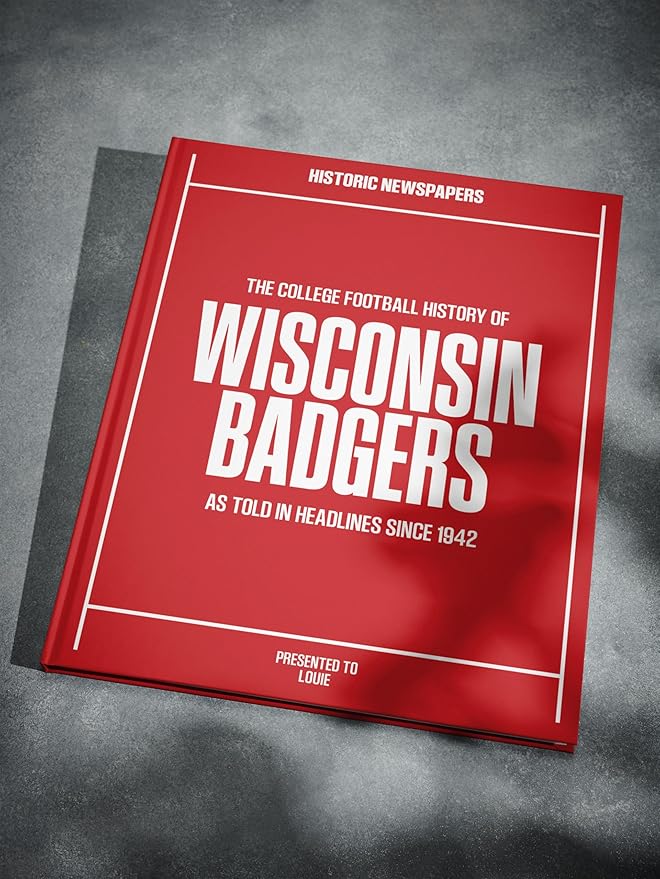 Signature gifts Personalized College Football Newspaper History Book, A3 Large Deluxe Hardcover - College Football Fan, Alumni, Students Keepsake Gift