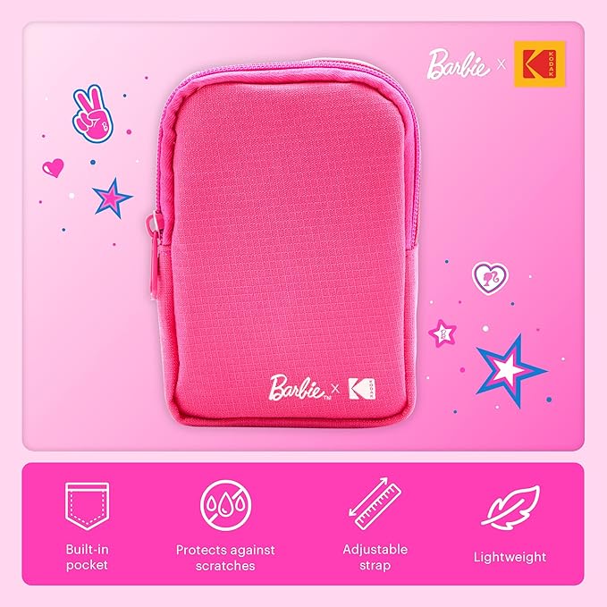 KODAK x Barbie Step Slim Wireless Instant Portable Photo Mobile Printer Gift Bundle (Signature Style)+ Barbie Camera Case, Photo Album, Sticker & Hanging Frames, 50 Stickers + Zink Paper (20 Sheets)