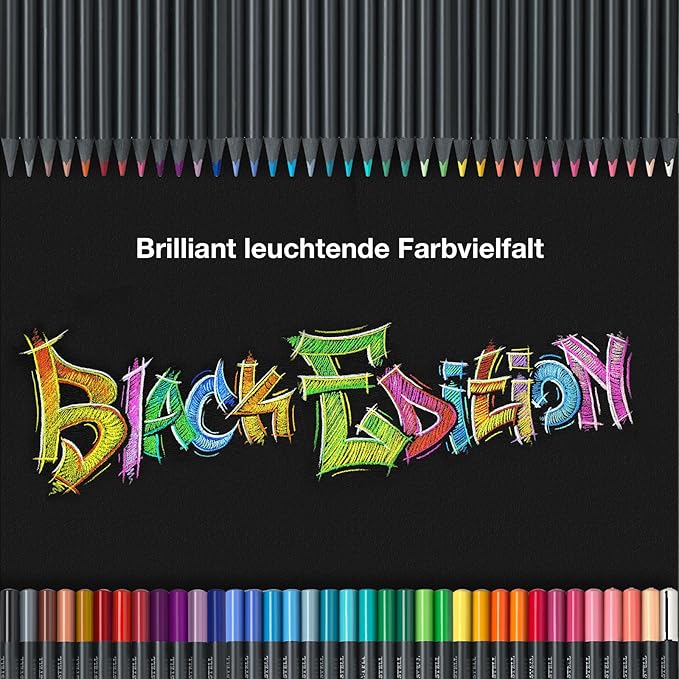 Faber-Castell Black Edition Colored Pencils, Classic 1 Count (Pack of 12)