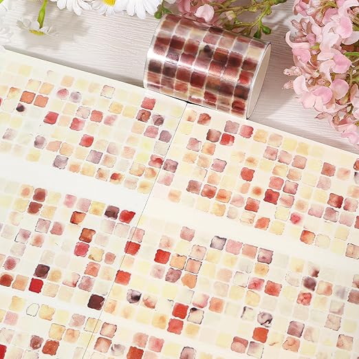 Brown PET Tape for Journal Scrapbooking - Sea Coral Beach PET Tapes Stickers for Crafts Journaling Scrapbook DIY Art Craft Gift Wrapping Supplies