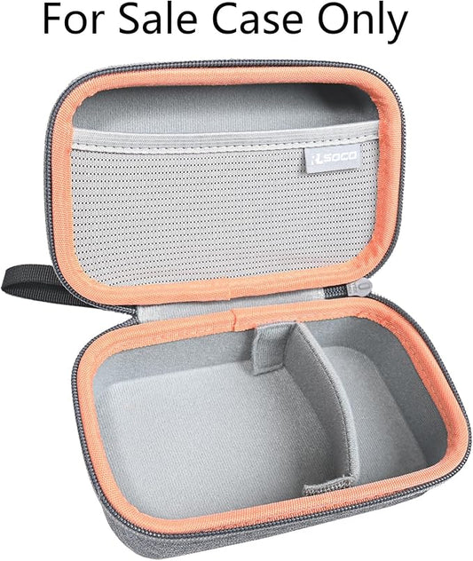 RLSOCO Hard Case for Memoking T02 & Nelko PM230 & Anycash & Phomemo M02/T02/M02X & Ponek & Memoqueen T02 Sticker Printer，Mini Bluetooth Portabel Sticker Maker - Grey (Case Only)