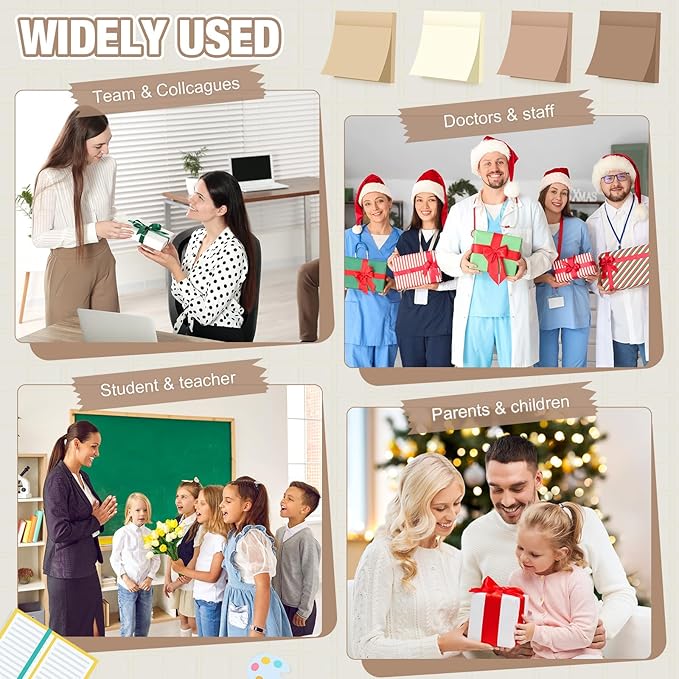 Fainne 60 Pack Sticky Notes Bulk Back to School Supplies Self Stick Note Pads Paper Memo for Office First Day of School Student Teacher Essentials (3x3inch,Vintage Colors)