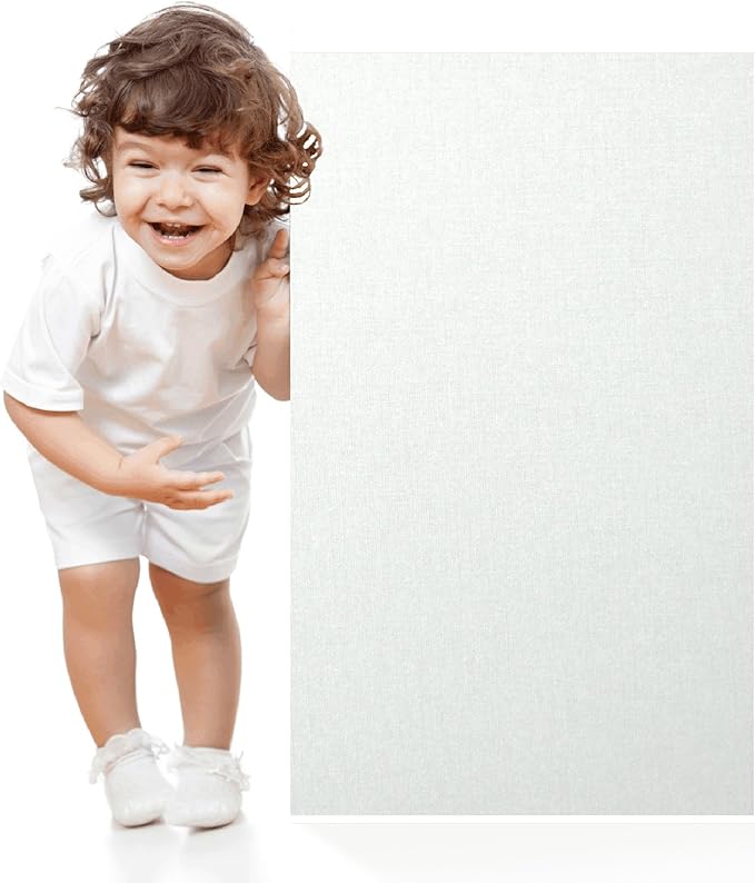 100 Bright White Linen 80# Cover Paper Sheets - 5" X 7" (5X7 Inches) Photo|Card|Frame Size - 80 lb/pound Card Weight - Fine Linen Textured Finish - Quality Cardstock