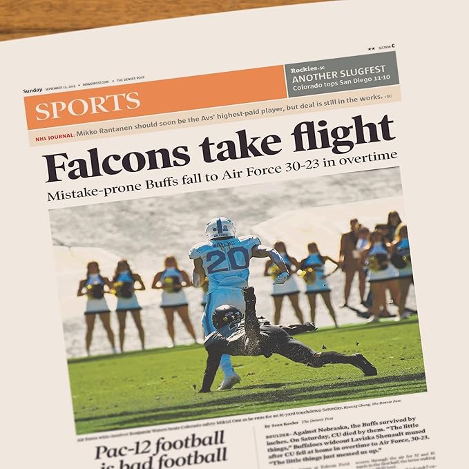 Signature gifts Personalized College Football Newspaper History Book, A3 Large Deluxe Hardcover - College Football Fan, Alumni, Students Keepsake Gift