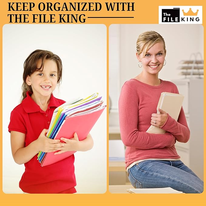 The File King Expanding Accordion File Folder - Legal Size | Box of 50 Redropes | 5.25” Expansion | Store and Organize Papers | Keep Records in One Place | Save Time Searching