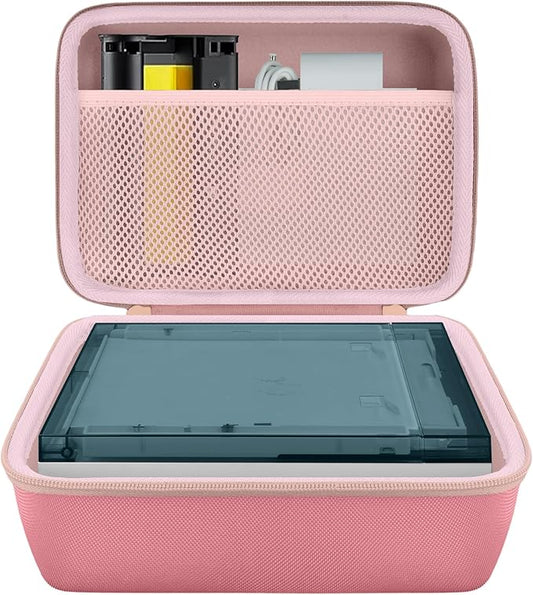khanka Case Compatible with M100 M200 Liene 4x6'' Photo Printer, Wi-Fi Picture Printer,Case Only(Pink)