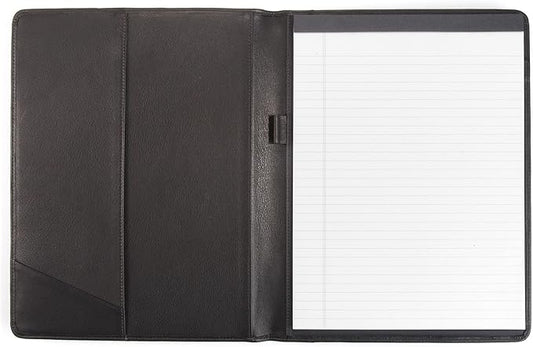 Leatherology Black Onyx Standard Padfolio with Pen Loop