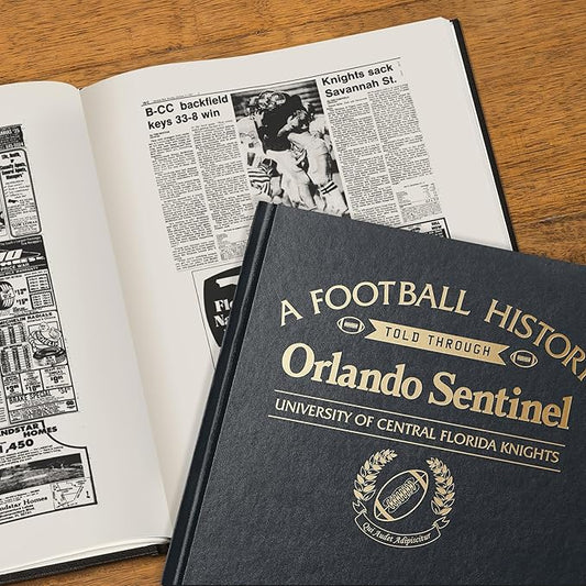 Signature gifts Personalized College Football Newspaper History Book, A3 Large Deluxe Hardcover - College Football Fan, Alumni, Students Keepsake Gift