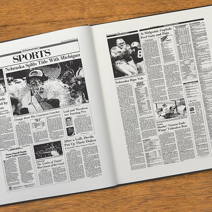 Signature gifts Personalized College Football Newspaper History Book, A3 Large Deluxe Hardcover - College Football Fan, Alumni, Students Keepsake Gift
