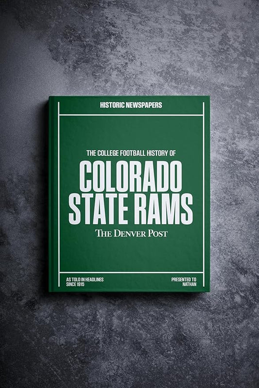 Signature gifts Personalized College Football Newspaper History Book, A3 Large Deluxe Hardcover - College Football Fan, Alumni, Students Keepsake Gift