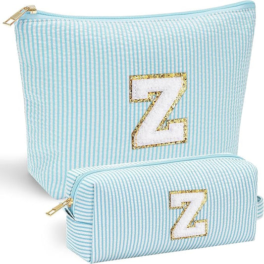 YOOLIFE Birthday Gifts for Women Girls - Personalized Initial Cute Makeup Bags Cosmetic Bag Make Up Bag Toiletry Pouch Gift for Women Her Friend Mom Teacher Sister Teenager Female Bridesmaids Z