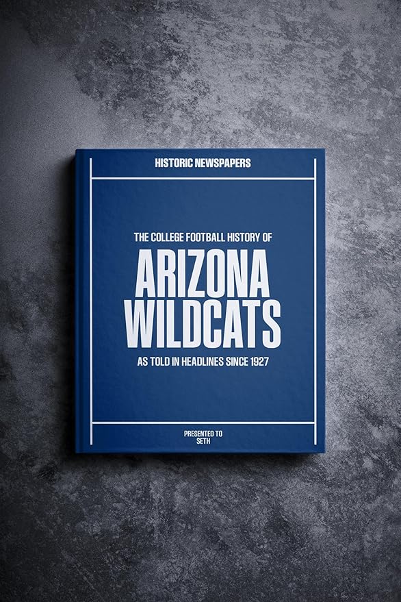 Signature gifts Personalized College Football Newspaper History Book, A3 Large Deluxe Hardcover - College Football Fan, Alumni, Students Keepsake Gift