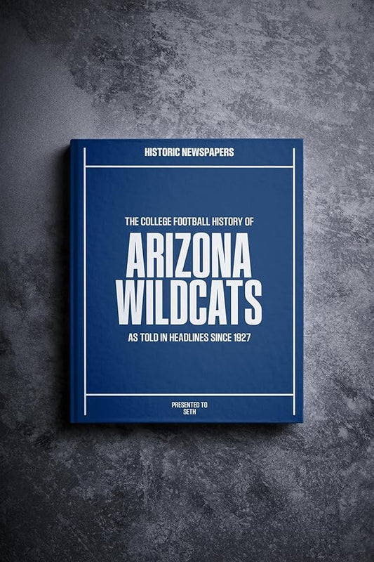 Signature gifts Personalized College Football Newspaper History Book, A3 Large Deluxe Hardcover - College Football Fan, Alumni, Students Keepsake Gift