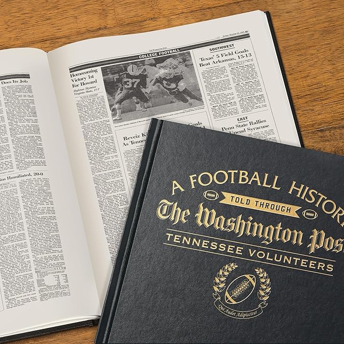Signature gifts Personalized College Football Newspaper History Book, A3 Large Deluxe Hardcover - College Football Fan, Alumni, Students Keepsake Gift
