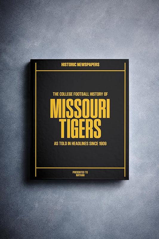 Signature gifts Personalized College Football Newspaper History Book, A3 Large Deluxe Hardcover - College Football Fan, Alumni, Students Keepsake Gift