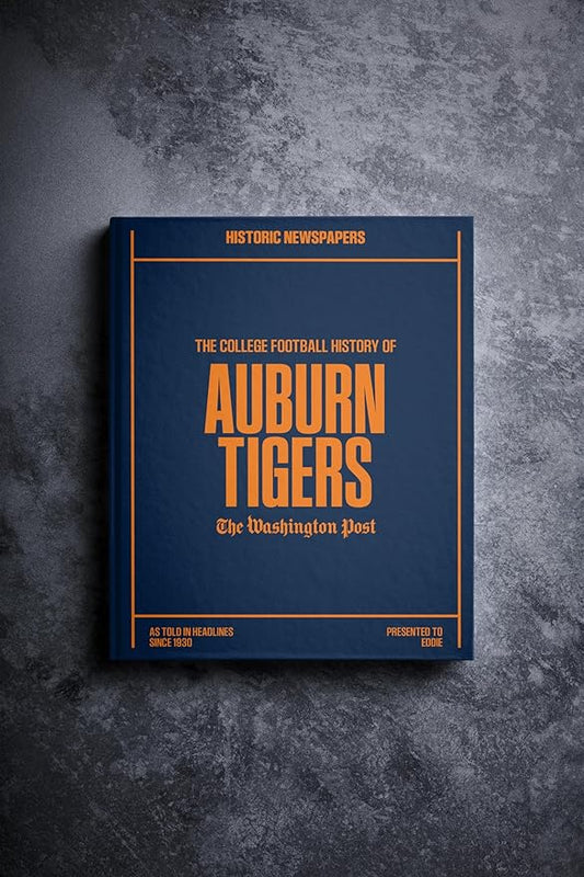 Signature gifts Personalized College Football Newspaper History Book, A3 Large Deluxe Hardcover - College Football Fan, Alumni, Students Keepsake Gift