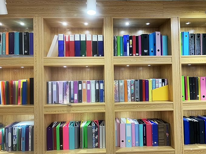 2 Inch 3 Ring Binders,Multicolor Customizable Round Ring Binder for School,Office,Home,Purple/Pink/Blue/Green,4 Pack