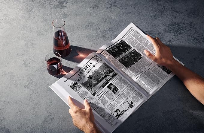 Signature gifts Personalized College Football Newspaper History Book, A3 Large Deluxe Hardcover - College Football Fan, Alumni, Students Keepsake Gift