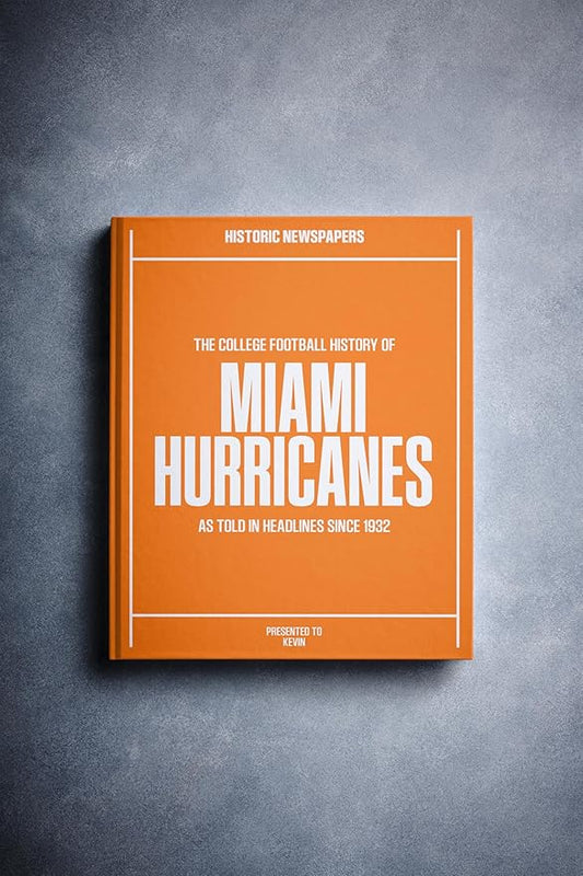Signature gifts Personalized College Football Newspaper History Book, A3 Large Deluxe Hardcover - College Football Fan, Alumni, Students Keepsake Gift