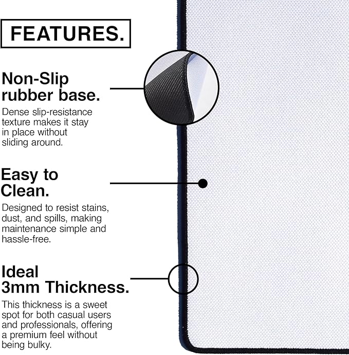 MPCO. Dark Fantasy Large Gaming Desk Pad - 36" x 17" Duraglyde Fabric Echoes of the Deep Desk Mats - Non-slip, Washable, Smooth Glide for Precision Gaming & Work