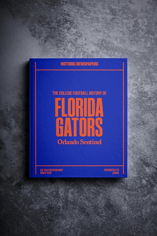 Signature gifts Personalized College Football Newspaper History Book, A3 Large Deluxe Hardcover - College Football Fan, Alumni, Students Keepsake Gift