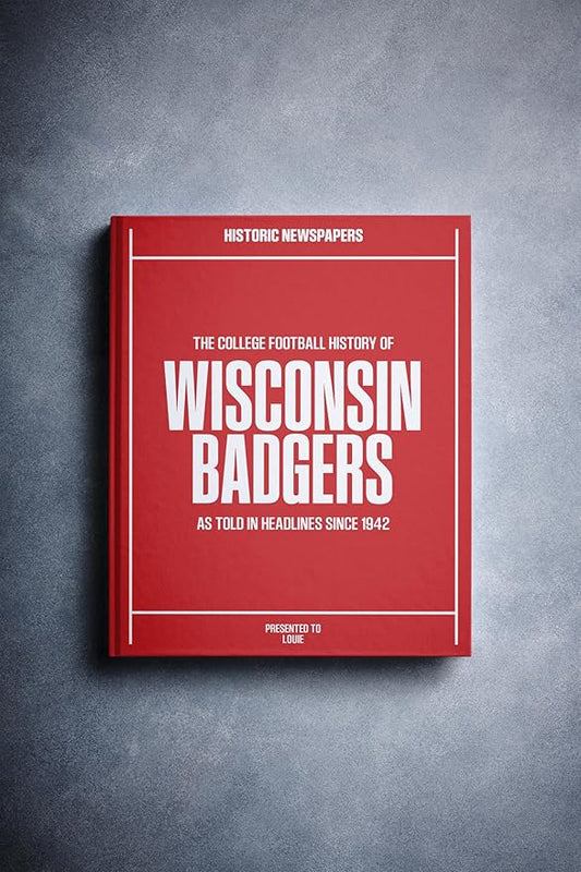 Signature gifts Personalized College Football Newspaper History Book, A3 Large Deluxe Hardcover - College Football Fan, Alumni, Students Keepsake Gift