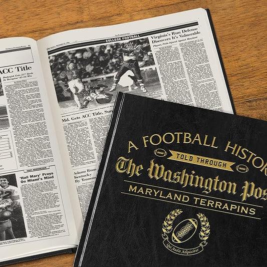 Signature gifts Personalized College Football Newspaper History Book, A3 Large Deluxe Hardcover - College Football Fan, Alumni, Students Keepsake Gift